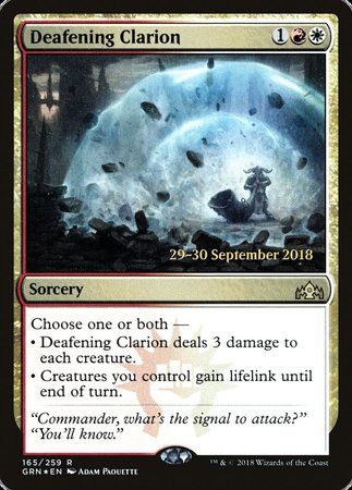 Deafening Clarion [Guilds of Ravnica Promos] | Sanctuary Gaming
