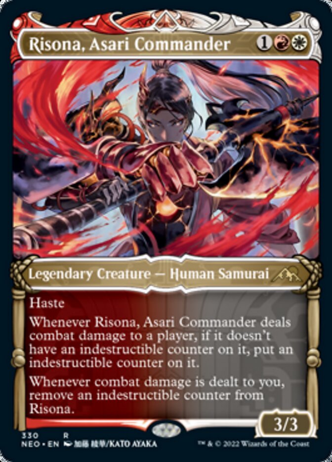 Risona, Asari Commander (Showcase Samurai) [Kamigawa: Neon Dynasty] | Sanctuary Gaming
