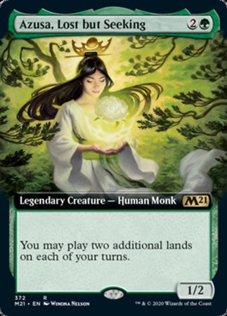 Azusa, Lost but Seeking (Extended Art) [Core Set 2021] | Sanctuary Gaming