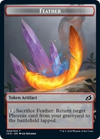 Feather // Human Soldier (003) Double-sided Token [Ikoria: Lair of Behemoths Tokens] | Sanctuary Gaming