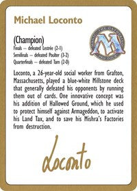 1996 Michael Loconto Biography Card [World Championship Decks] | Sanctuary Gaming
