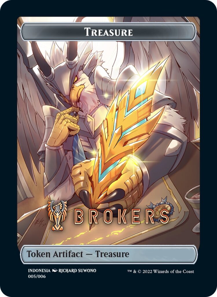 Treasure Token (Brokers) (Southeast Asia Artists) [Streets of New Capenna Tokens] | Sanctuary Gaming