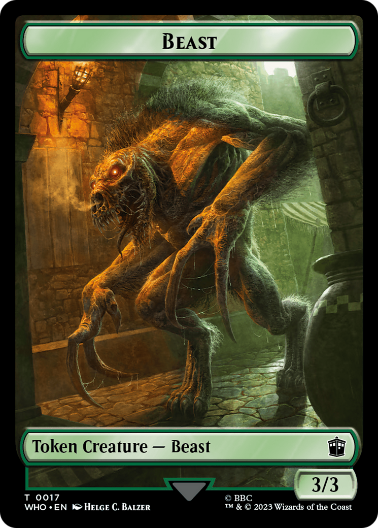 Copy // Beast Double-Sided Token [Doctor Who Tokens] | Sanctuary Gaming