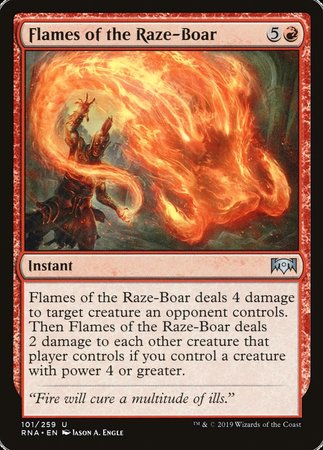 Flames of the Raze-Boar [Ravnica Allegiance] | Sanctuary Gaming