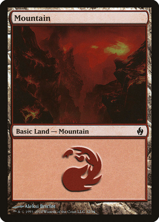 Mountain (32) [Premium Deck Series: Fire and Lightning] | Sanctuary Gaming