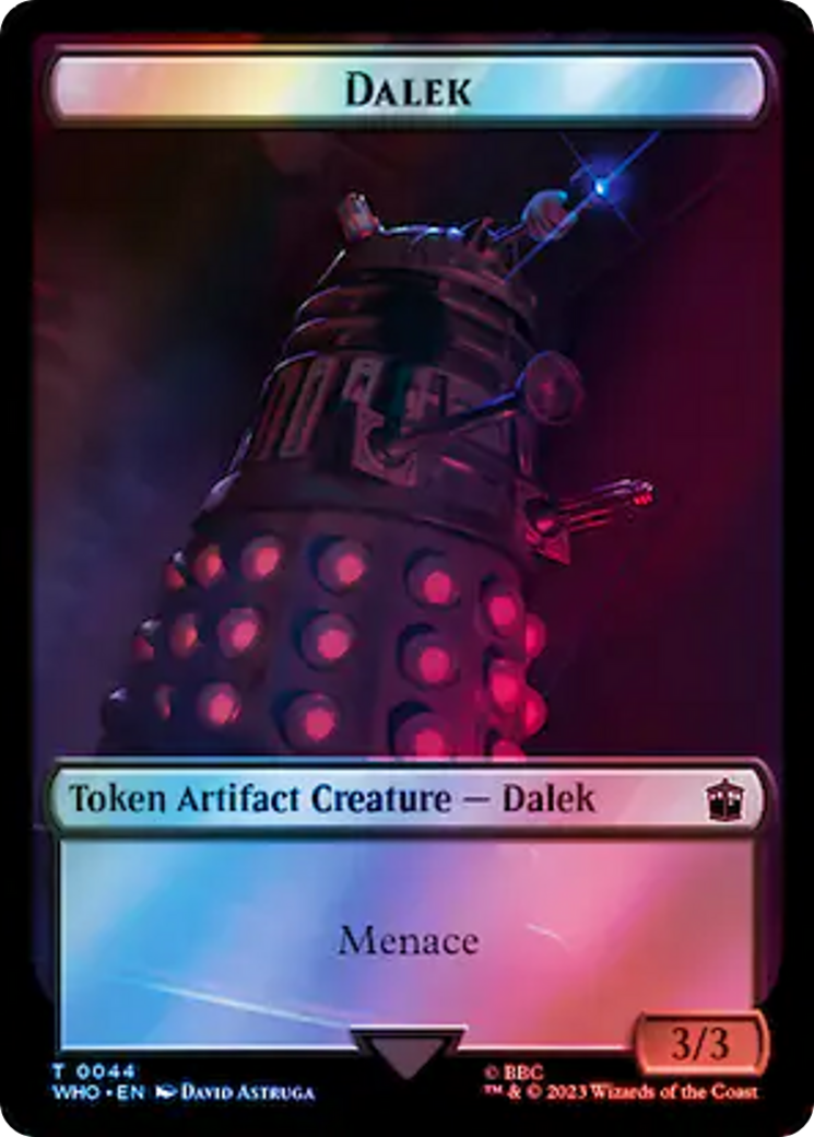 Dalek // Alien Warrior Double-Sided Token (Surge Foil) [Doctor Who Tokens] | Sanctuary Gaming