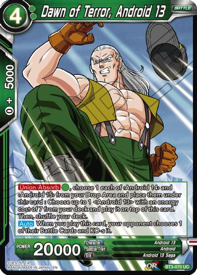 Dawn of Terror, Android 13 (Reprint) (BT3-070) [Battle Evolution Booster] | Sanctuary Gaming