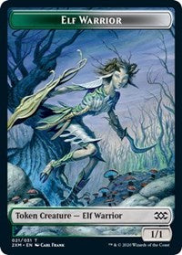 Elf Warrior // Plant Double-sided Token [Double Masters Tokens] | Sanctuary Gaming