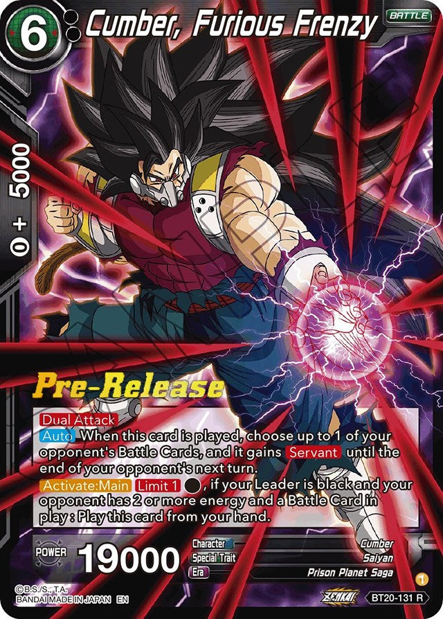 Cumber, Furious Frenzy (BT20-131) [Power Absorbed Prerelease Promos] | Sanctuary Gaming