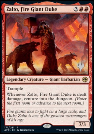 Zalto, Fire Giant Duke (Promo Pack) [Dungeons & Dragons: Adventures in the Forgotten Realms Promos] | Sanctuary Gaming