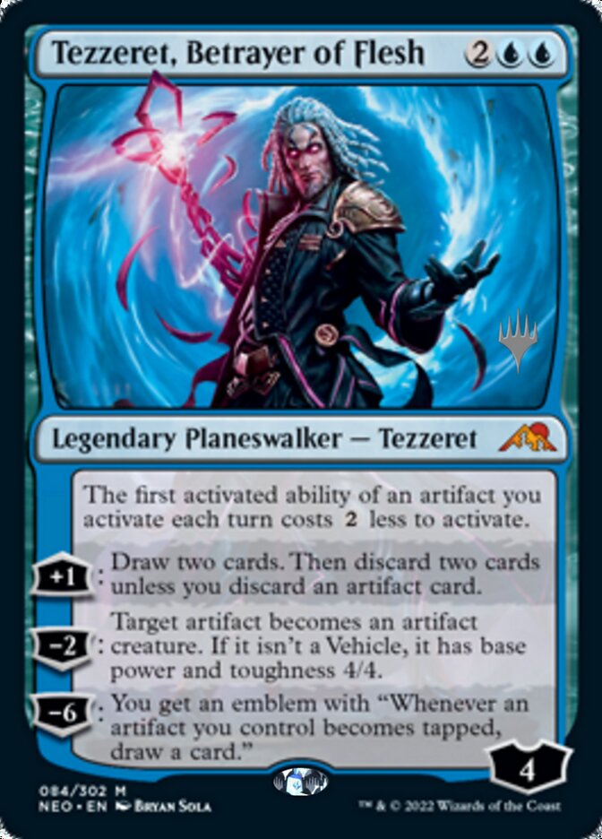 Tezzeret, Betrayer of Flesh (Promo Pack) [Kamigawa: Neon Dynasty Promos] | Sanctuary Gaming