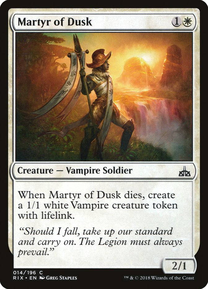 Martyr of Dusk [Rivals of Ixalan] | Sanctuary Gaming