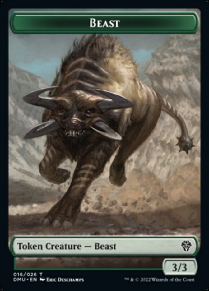 Soldier // Beast Double-sided Token [Dominaria United Tokens] | Sanctuary Gaming