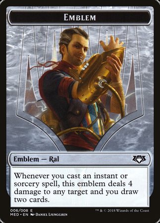 Emblem - Ral, Izzet Viceroy [Mythic Edition Tokens] | Sanctuary Gaming