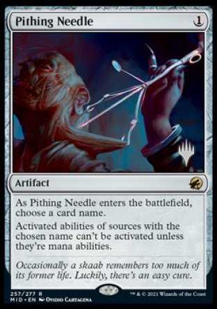 Pithing Needle (Promo Pack) [Innistrad: Midnight Hunt Promos] | Sanctuary Gaming