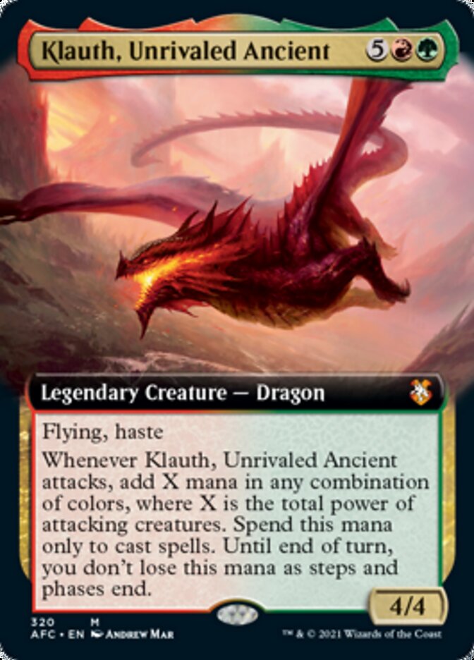 Klauth, Unrivaled Ancient (Extended) [Dungeons & Dragons: Adventures in the Forgotten Realms Commander] | Sanctuary Gaming