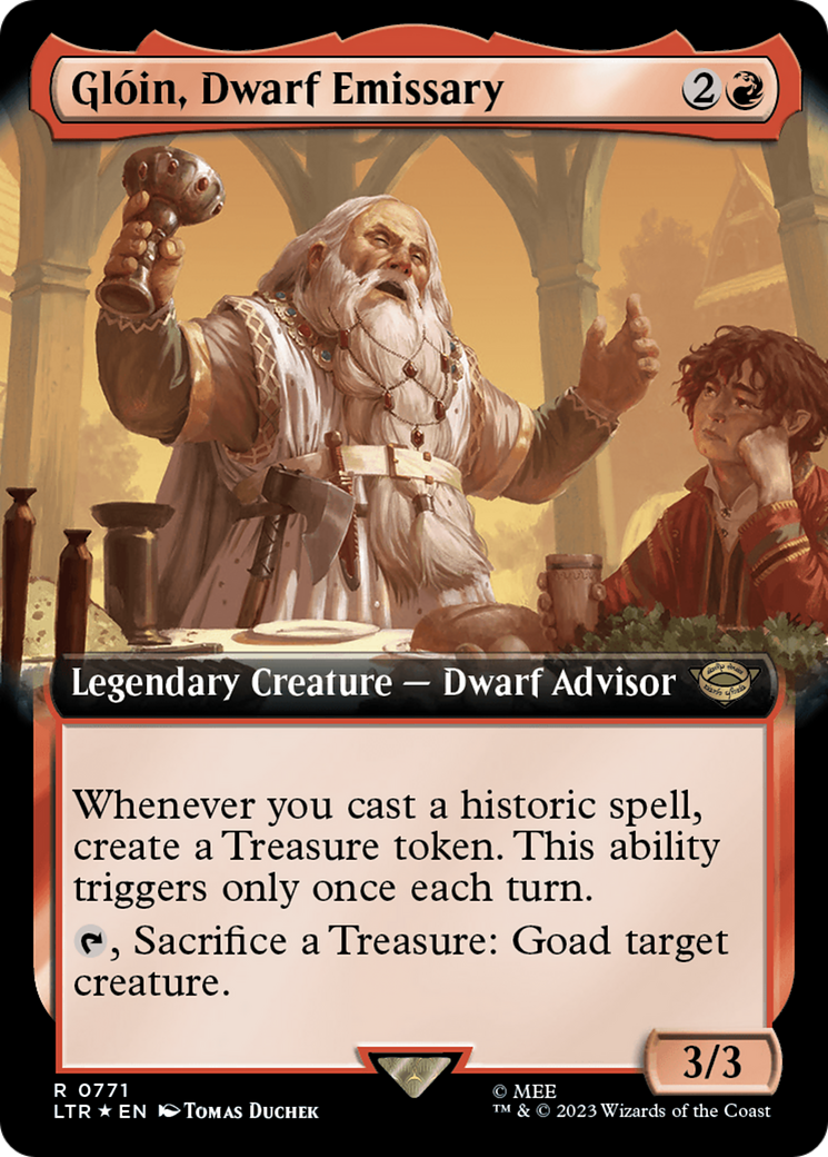 Gloin, Dwarf Emissary (Extended Art) (Surge Foil) [The Lord of the Rings: Tales of Middle-Earth] | Sanctuary Gaming