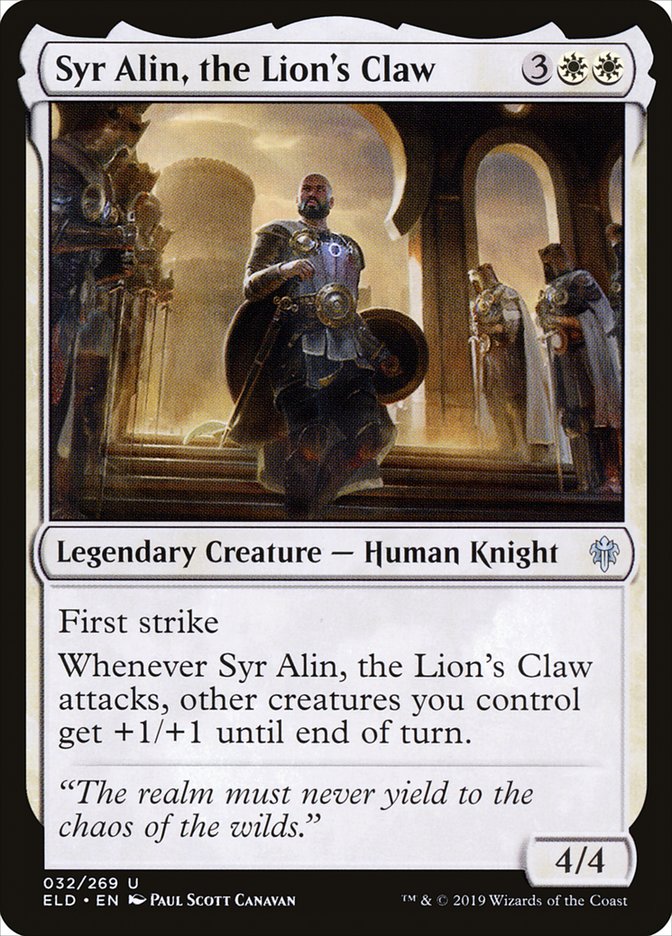 Syr Alin, the Lion's Claw [Throne of Eldraine] | Sanctuary Gaming