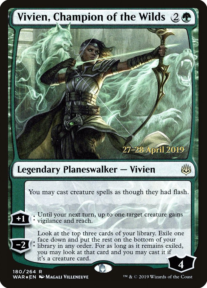 Vivien, Champion of the Wilds  [War of the Spark Prerelease Promos] | Sanctuary Gaming