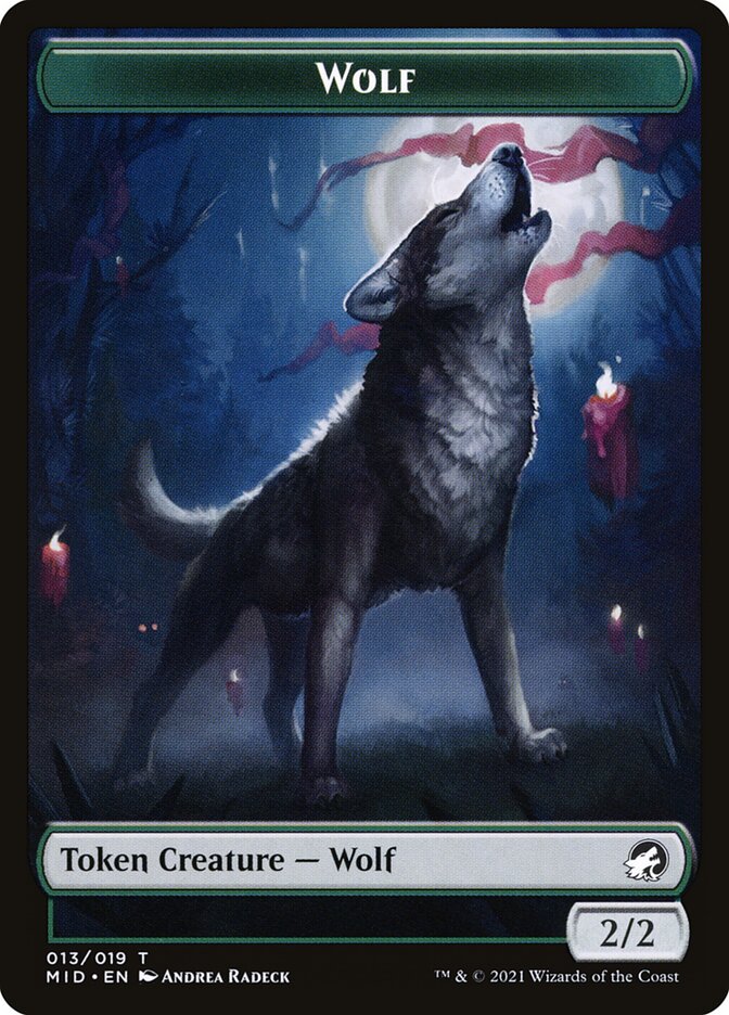 Wolf (013) // Clue (016) Double-sided Token [Challenger Decks 2022 Tokens] | Sanctuary Gaming