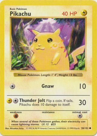 Pikachu (58/102) [Base Set Shadowless Unlimited] | Sanctuary Gaming