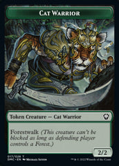 Saproling // Cat Warrior Double-sided Token [Dominaria United Tokens] | Sanctuary Gaming
