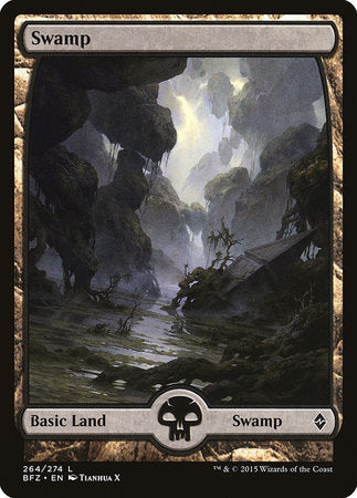 Swamp (264) - Full Art [Battle for Zendikar] | Sanctuary Gaming