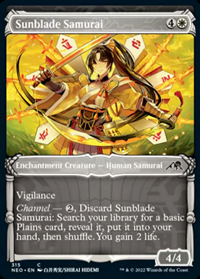 Sunblade Samurai (Showcase Samurai) [Kamigawa: Neon Dynasty] | Sanctuary Gaming