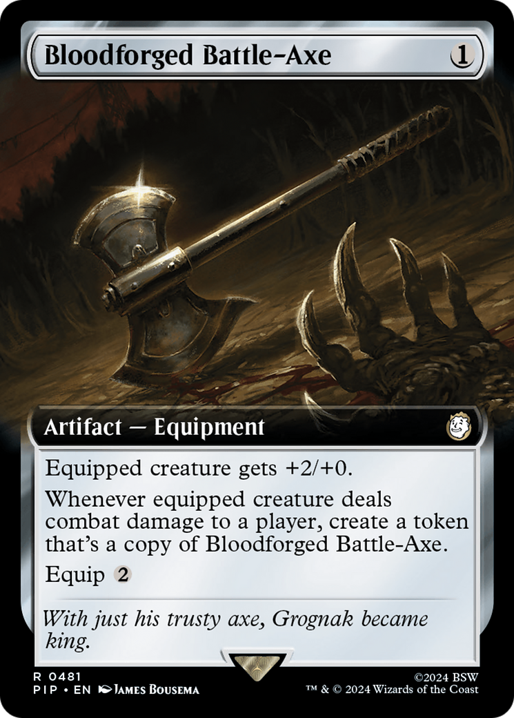 Bloodforged Battle-Axe (Extended Art) [Fallout] | Sanctuary Gaming