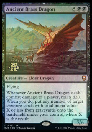 Ancient Brass Dragon [Commander Legends: Battle for Baldur's Gate Prerelease Promos] | Sanctuary Gaming