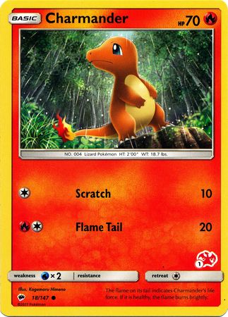 Charmander (18/147) (Charizard Stamp #1) [Battle Academy 2020] | Sanctuary Gaming