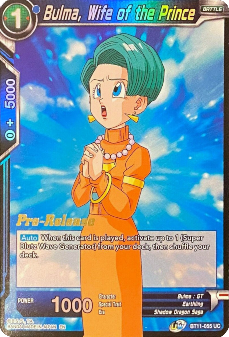 Bulma, Wife of the Prince (BT11-055) [Vermilion Bloodline Prerelease Promos] | Sanctuary Gaming