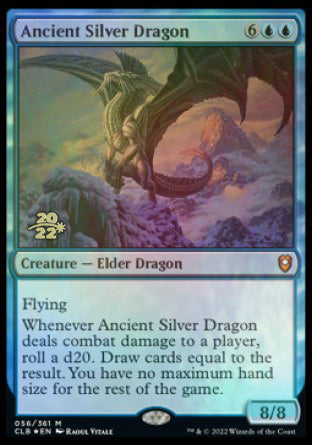 Ancient Silver Dragon [Commander Legends: Battle for Baldur's Gate Prerelease Promos] | Sanctuary Gaming