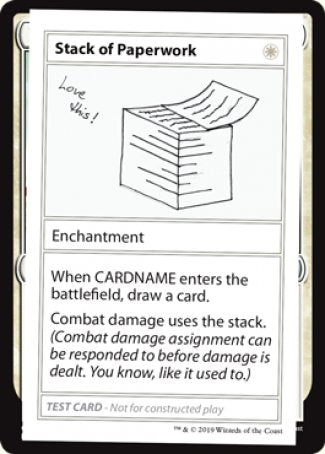 Stack of Paperwork (2021 Edition) [Mystery Booster Playtest Cards] | Sanctuary Gaming