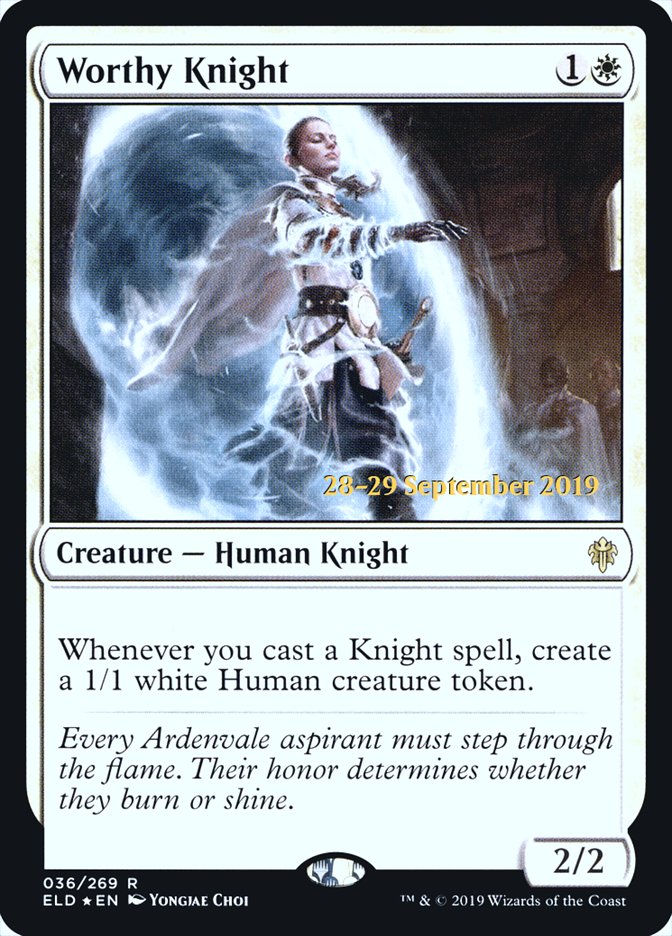 Worthy Knight  [Throne of Eldraine Prerelease Promos] | Sanctuary Gaming