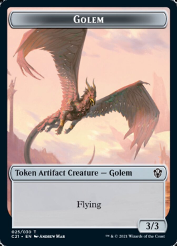Golem (025) // Thopter Token [Commander 2021 Tokens] | Sanctuary Gaming