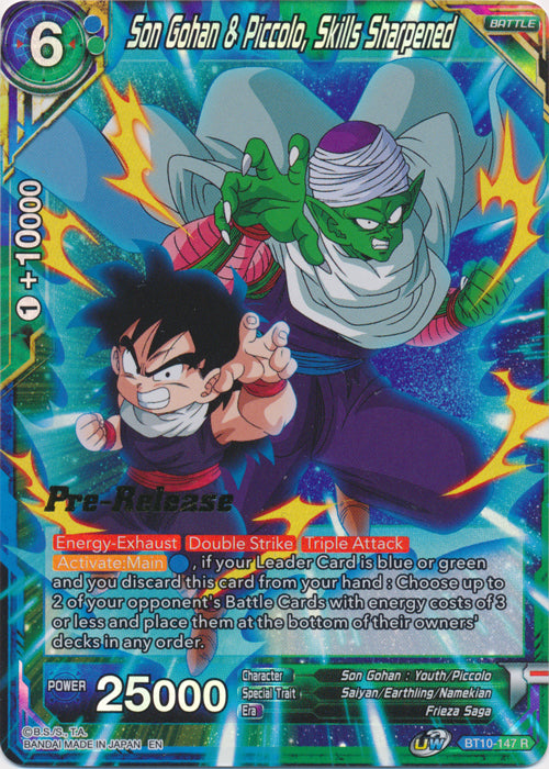 Son Gohan & Piccolo, Skills Sharpened (BT10-147) [Rise of the Unison Warrior Prerelease Promos] | Sanctuary Gaming