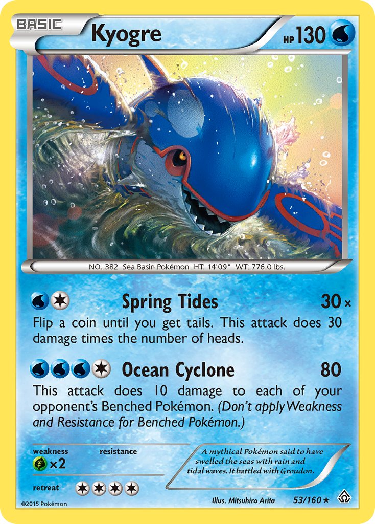 Kyogre (53/160) (Theme Deck Exclusive) [XY: Primal Clash] | Sanctuary Gaming