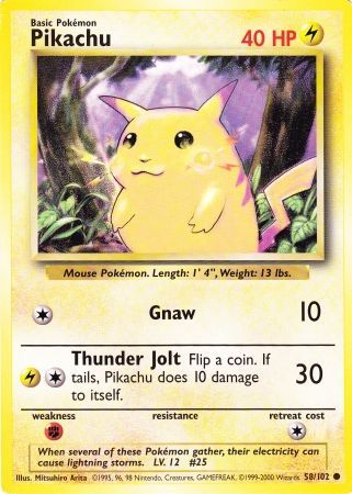 Pikachu (58/102) (Jumbo Card) [Base Set Unlimited] | Sanctuary Gaming