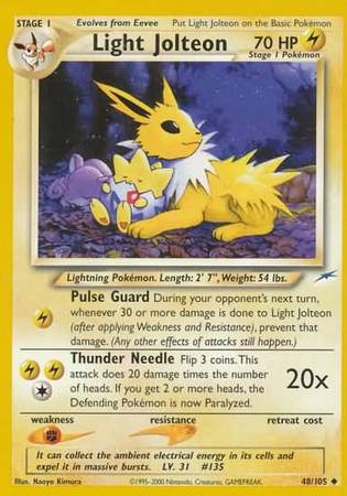 Light Jolteon (48/105) [Neo Destiny Unlimited] | Sanctuary Gaming