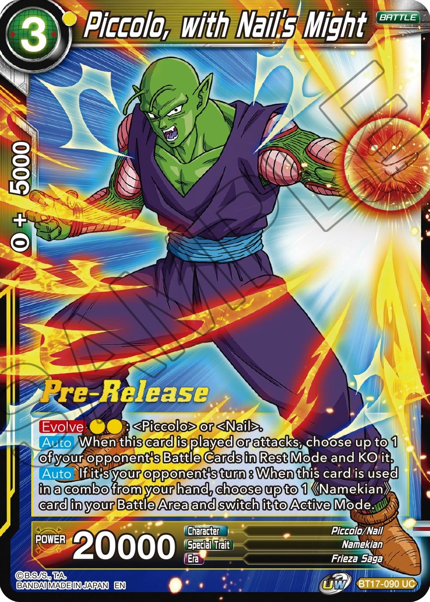 Piccolo, with Nail's Might (BT17-090) [Ultimate Squad Prerelease Promos] | Sanctuary Gaming