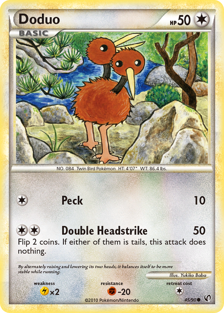 Doduo (45/90) [HeartGold & SoulSilver: Undaunted] | Sanctuary Gaming