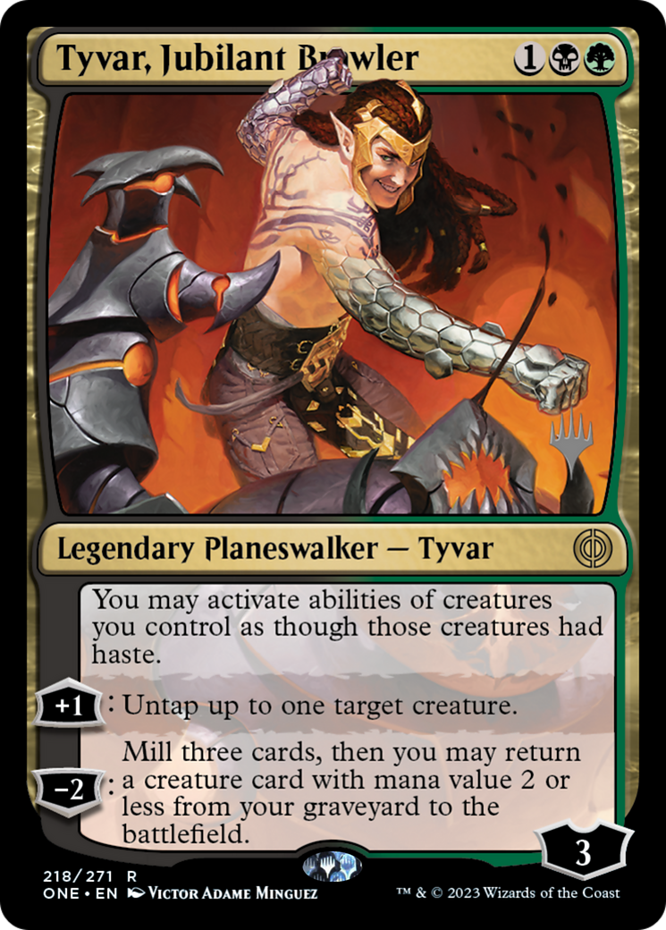 Tyvar, Jubilant Brawler (Promo Pack) [Phyrexia: All Will Be One Promos] | Sanctuary Gaming