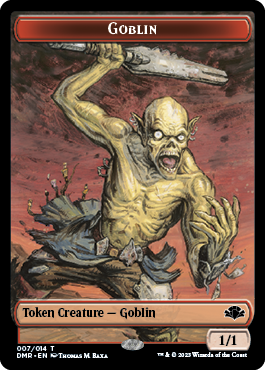 Goblin // Construct Double-Sided Token [Dominaria Remastered Tokens] | Sanctuary Gaming