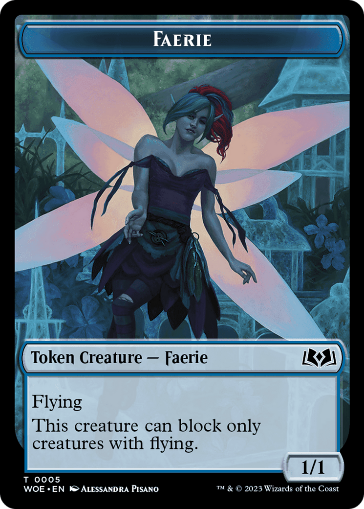 Faerie // Food (0013) Double-Sided Token [Wilds of Eldraine Tokens] | Sanctuary Gaming
