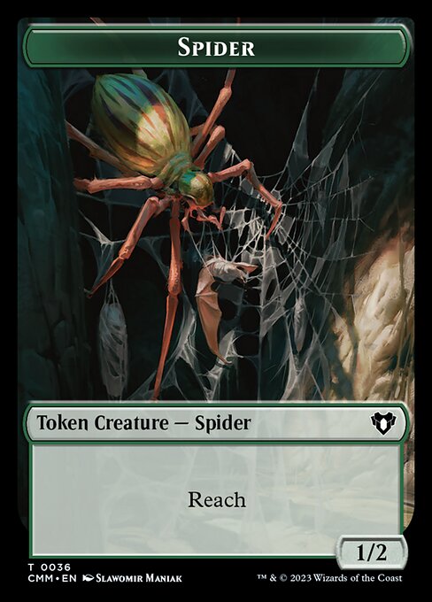 Elemental (0024) // Spider Double-Sided Token [Commander Masters Tokens] | Sanctuary Gaming