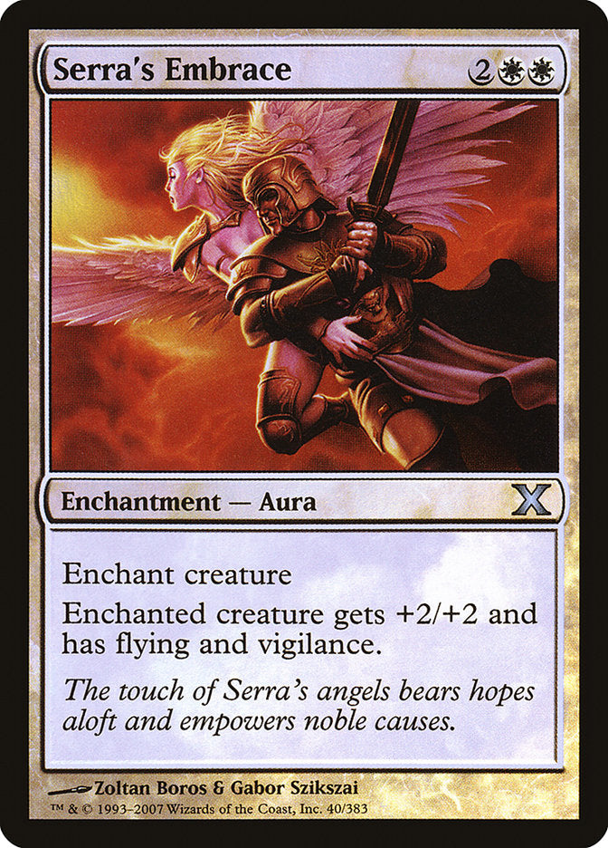 Serra's Embrace (Premium Foil) [Tenth Edition] | Sanctuary Gaming