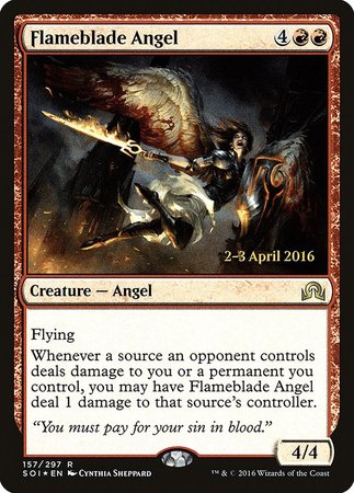 Flameblade Angel [Shadows over Innistrad Promos] | Sanctuary Gaming