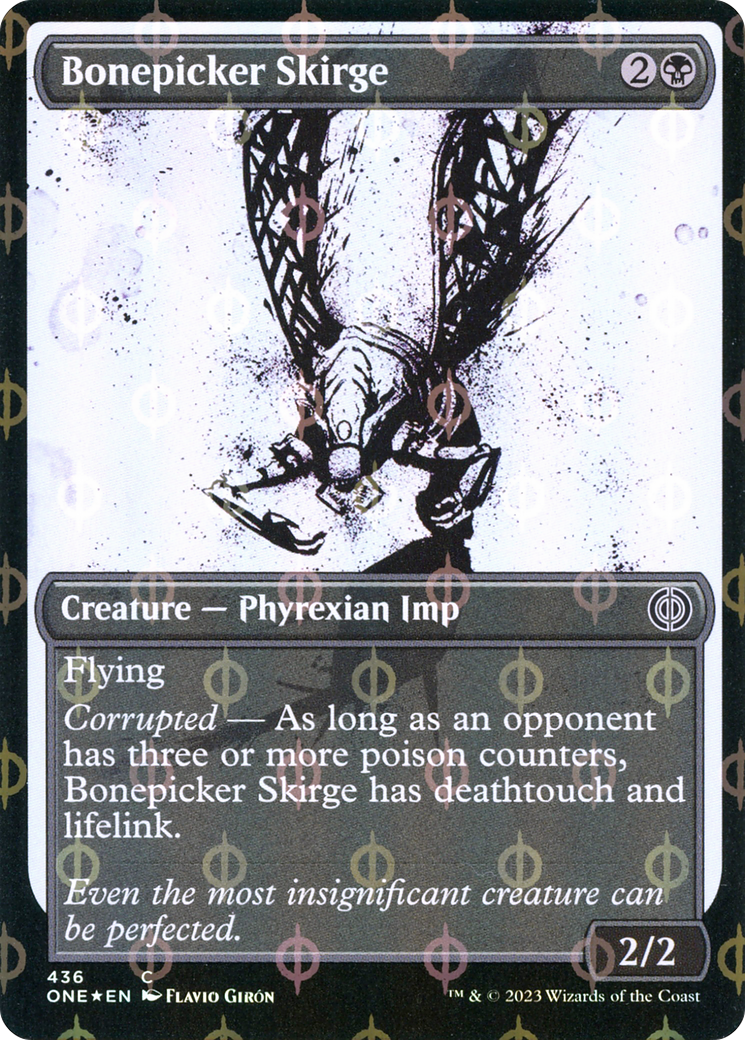 Bonepicker Skirge (Showcase Ichor Step-and-Compleat Foil) [Phyrexia: All Will Be One] | Sanctuary Gaming