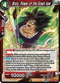 Broly, Power of the Great Ape [BT11-016] | Sanctuary Gaming